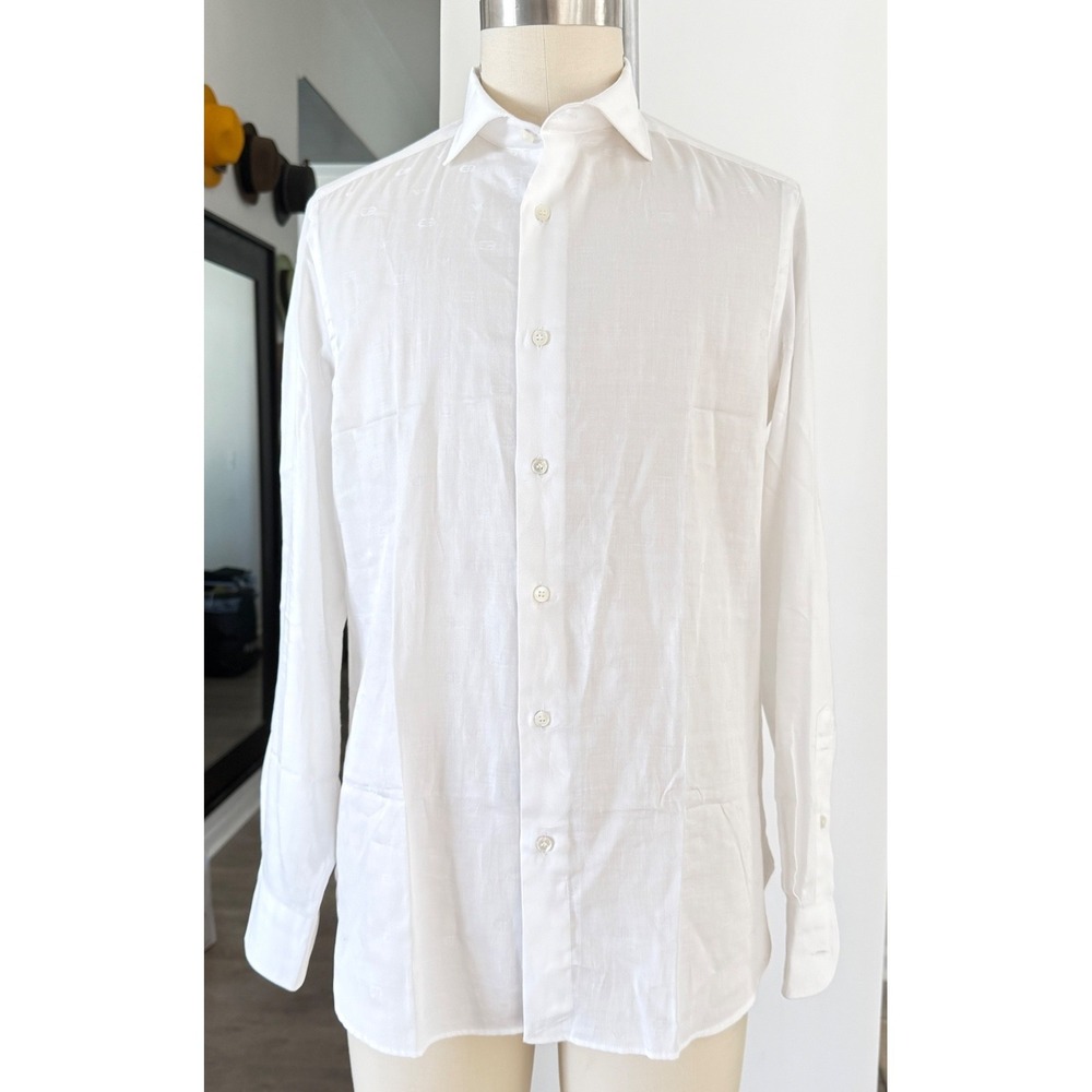 Emporio Armani‎ 100% Cotton Logo Shirt, long sleeve, Size Small
